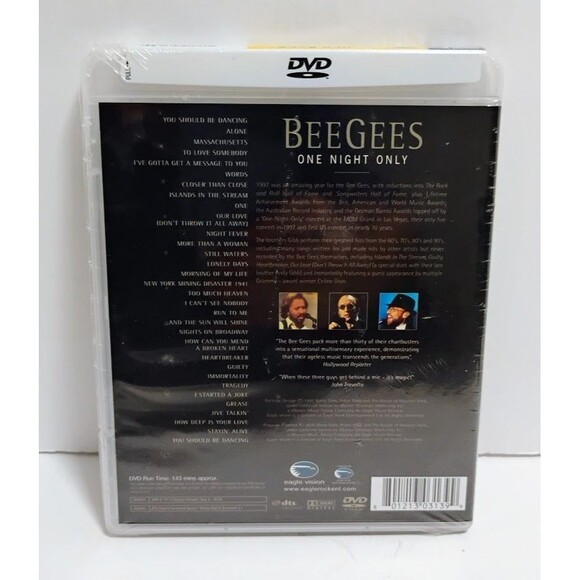 BEE GEES ONE NIGHT ONLY ANNIVERSARY EDITION MUSIC DVD BRAND NEW SEALED - Picture 2 of 4